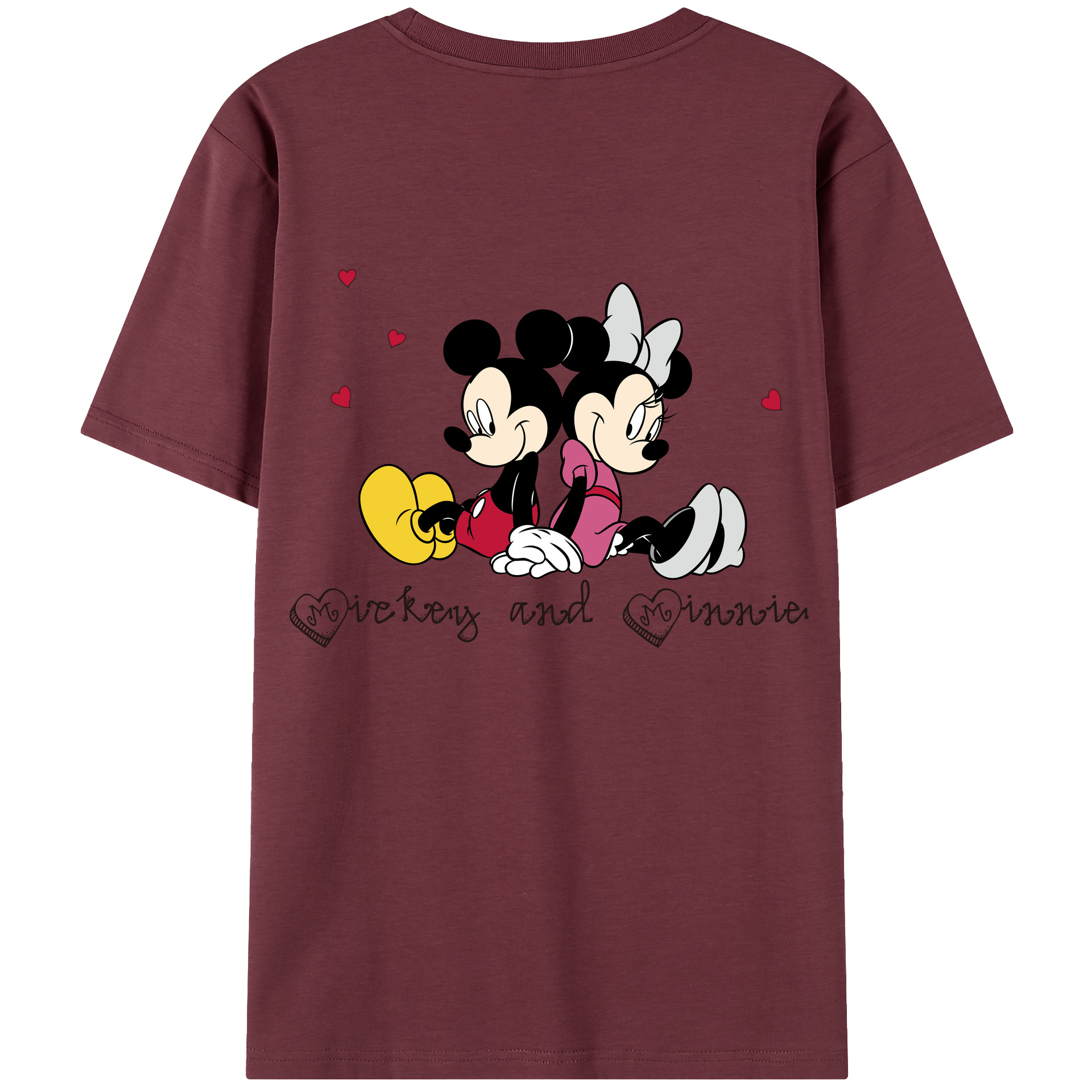 （画像用） ミッキーマウス Mickey Mouse 綿100％半袖Tシャツ（背面プリント）